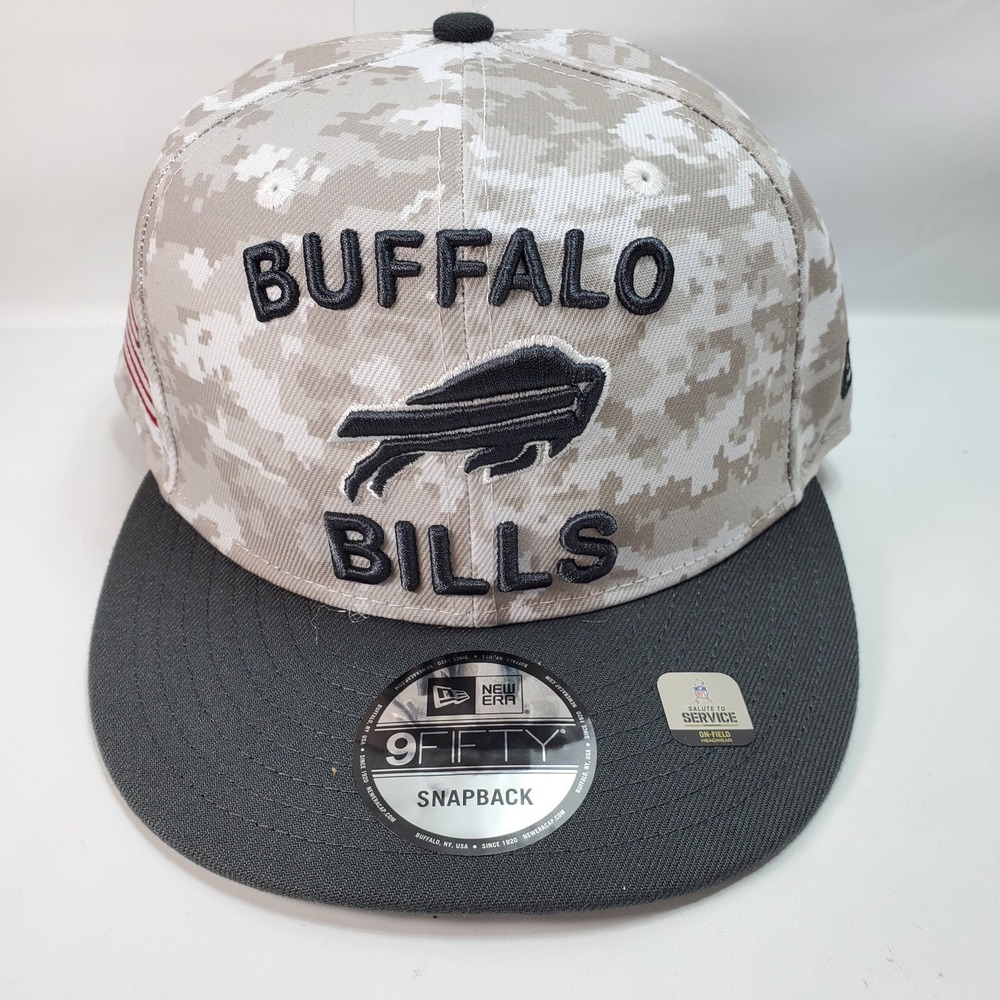 Buffalo Bills New Era 9Fifty Salute To Service White Digital Camo Snapback Hat